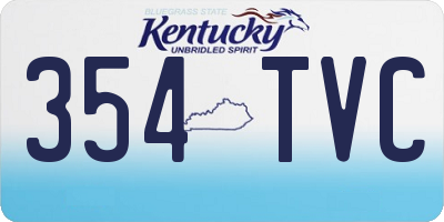 KY license plate 354TVC