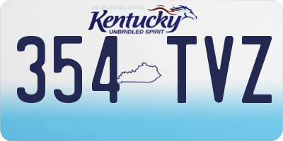 KY license plate 354TVZ