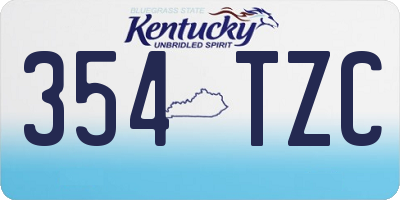 KY license plate 354TZC