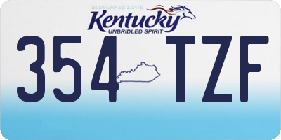 KY license plate 354TZF