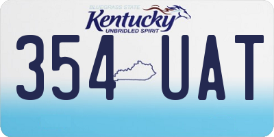 KY license plate 354UAT
