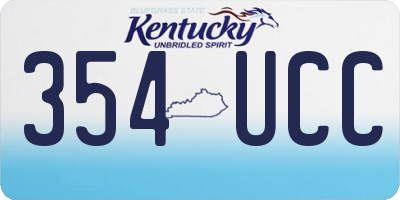KY license plate 354UCC