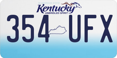 KY license plate 354UFX