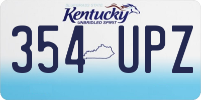 KY license plate 354UPZ