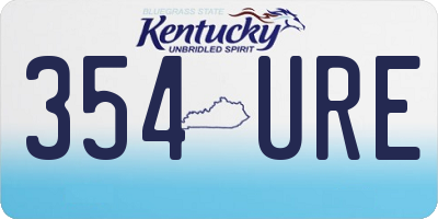 KY license plate 354URE