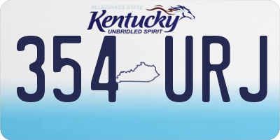 KY license plate 354URJ