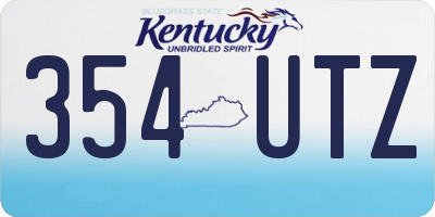 KY license plate 354UTZ