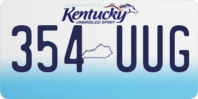 KY license plate 354UUG
