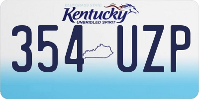 KY license plate 354UZP