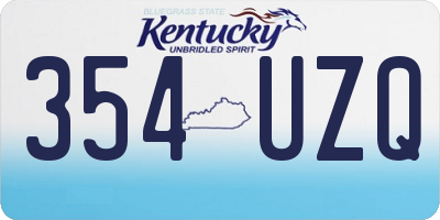 KY license plate 354UZQ