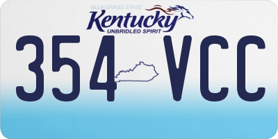 KY license plate 354VCC