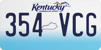 KY license plate 354VCG