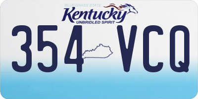 KY license plate 354VCQ