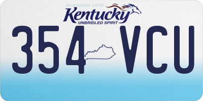 KY license plate 354VCU