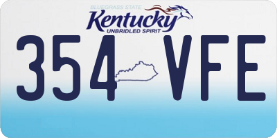 KY license plate 354VFE