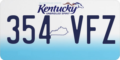 KY license plate 354VFZ