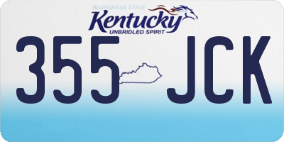 KY license plate 355JCK