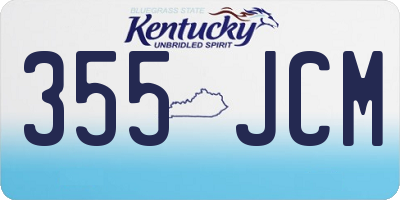 KY license plate 355JCM