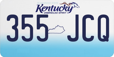 KY license plate 355JCQ