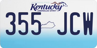KY license plate 355JCW