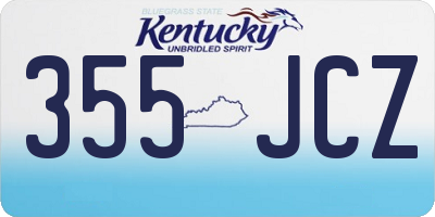KY license plate 355JCZ