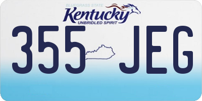 KY license plate 355JEG