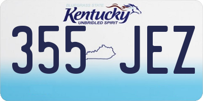 KY license plate 355JEZ