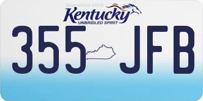 KY license plate 355JFB