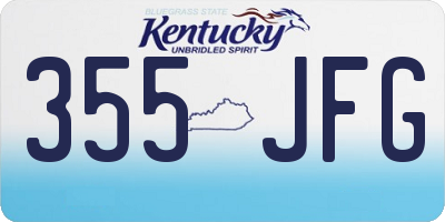KY license plate 355JFG