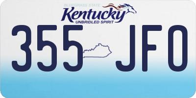 KY license plate 355JFO