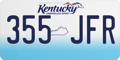 KY license plate 355JFR