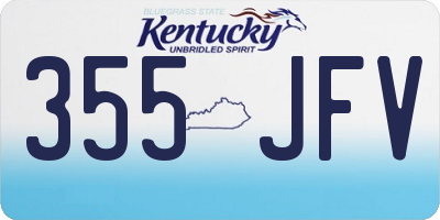 KY license plate 355JFV