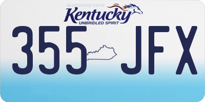 KY license plate 355JFX