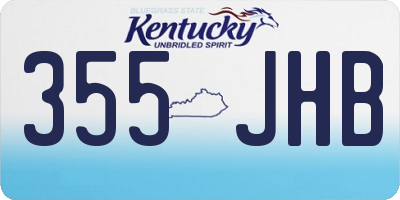 KY license plate 355JHB