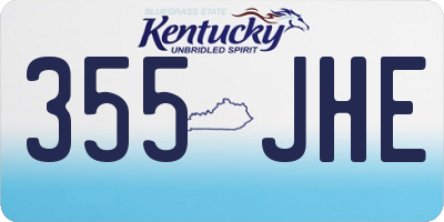 KY license plate 355JHE