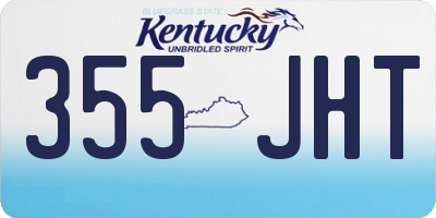 KY license plate 355JHT