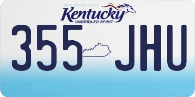KY license plate 355JHU