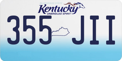 KY license plate 355JII