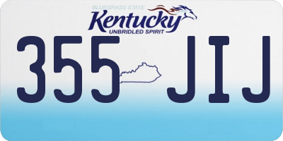 KY license plate 355JIJ