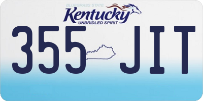 KY license plate 355JIT