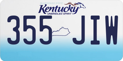 KY license plate 355JIW
