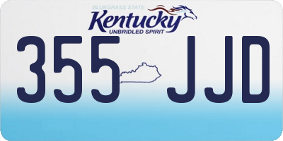 KY license plate 355JJD