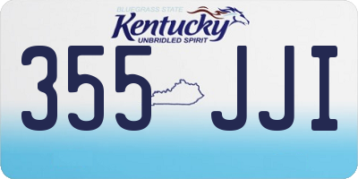 KY license plate 355JJI