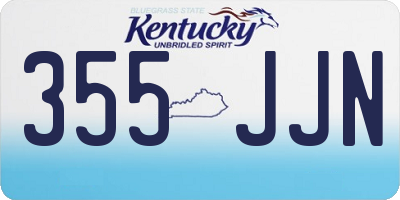 KY license plate 355JJN