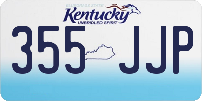KY license plate 355JJP