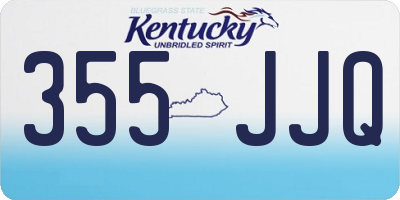KY license plate 355JJQ
