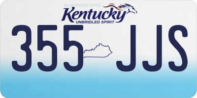 KY license plate 355JJS