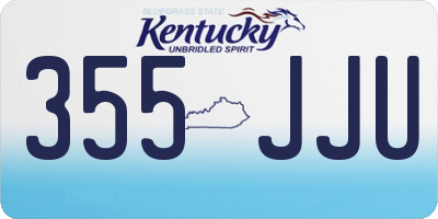 KY license plate 355JJU
