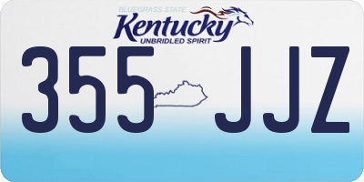 KY license plate 355JJZ