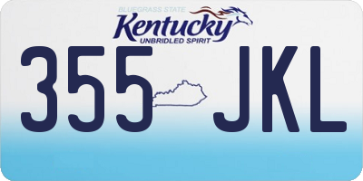 KY license plate 355JKL